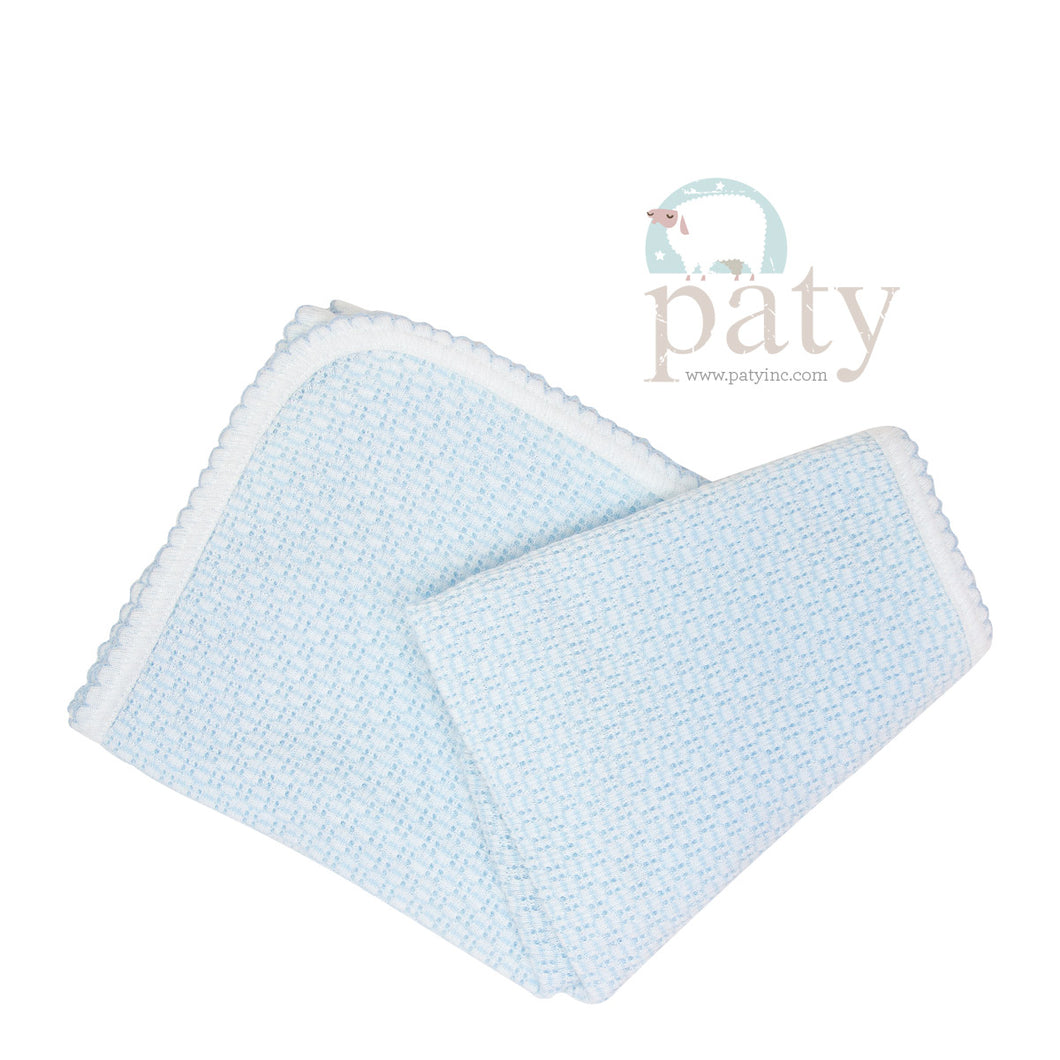Paty Solid Knit Receiving / Swaddle Blanket