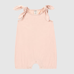 Baby Bowknot Overall in Tea Roase