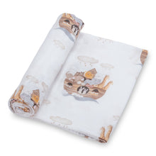 Load image into Gallery viewer, Noah&#39;s Ark Baby Swaddle Blanket
