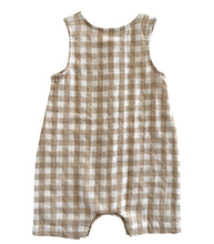 Load image into Gallery viewer, Tan Gingham / Organic Bay Shortie (Baby - Kids)
