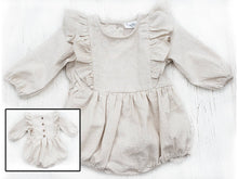 Load image into Gallery viewer, Gabriella Linen Ruffled Sleeve Romper
