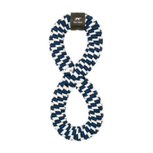 Load image into Gallery viewer, Navy Braided Infinity Tug Toy
