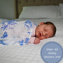Load image into Gallery viewer, Chinoiserie Baby Swaddle Blanket
