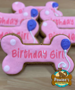 Birthday Girl Bone Cookie
