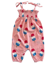 Load image into Gallery viewer, Popsicle Pink / Organic Smocked Jumpsuit (Baby - Kids)
