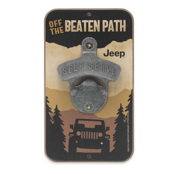 Jeep Off the Beaten Path Wooden Wall Bottle Opener