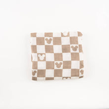 Load image into Gallery viewer, Checkered Mouse Muslin Blanket

