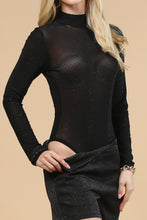 Load image into Gallery viewer, Rhinestone Cowgirl Mesh Bodysuit
