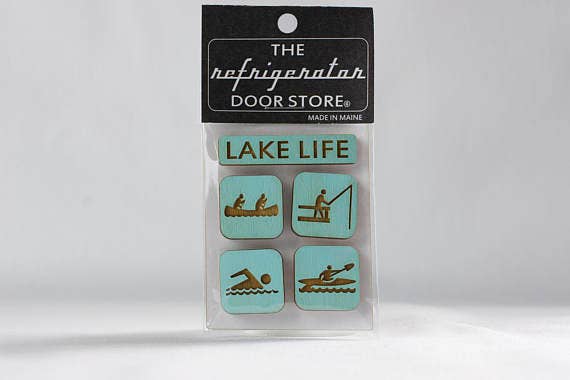 Lake Life Blue Magnet Set