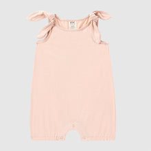 Load image into Gallery viewer, Baby Bowknot Overall in Tea Roase
