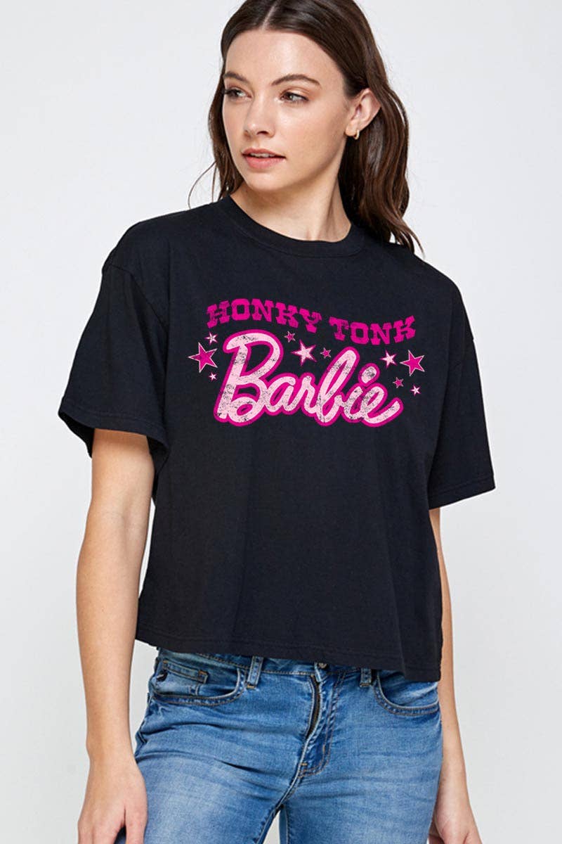 Honky Tonk Barbie Cropped Relaxed Tee