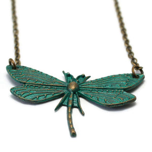 Dragonfly Necklace in Turquoise