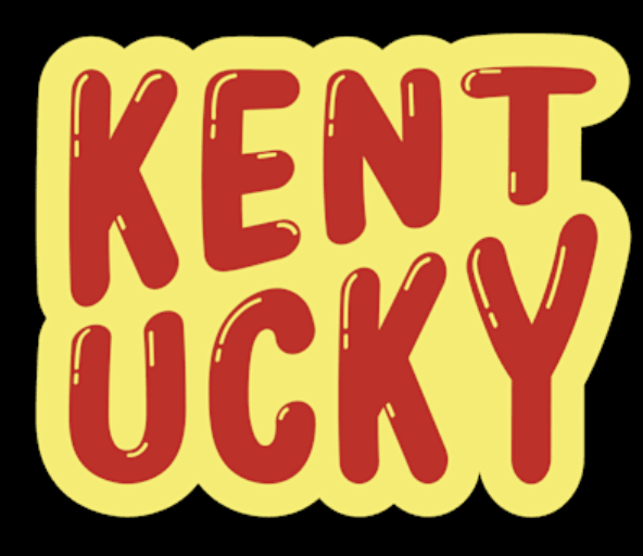Kentucky Bubble Word Sticker