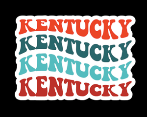 Kentucky Wavy Word Sticker