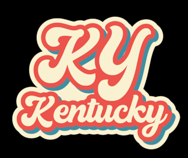 KY Kentucky Script Sticker