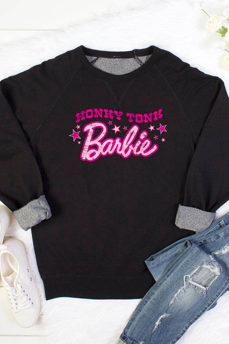 Honky Tonk Barbie French Terry Crewneck