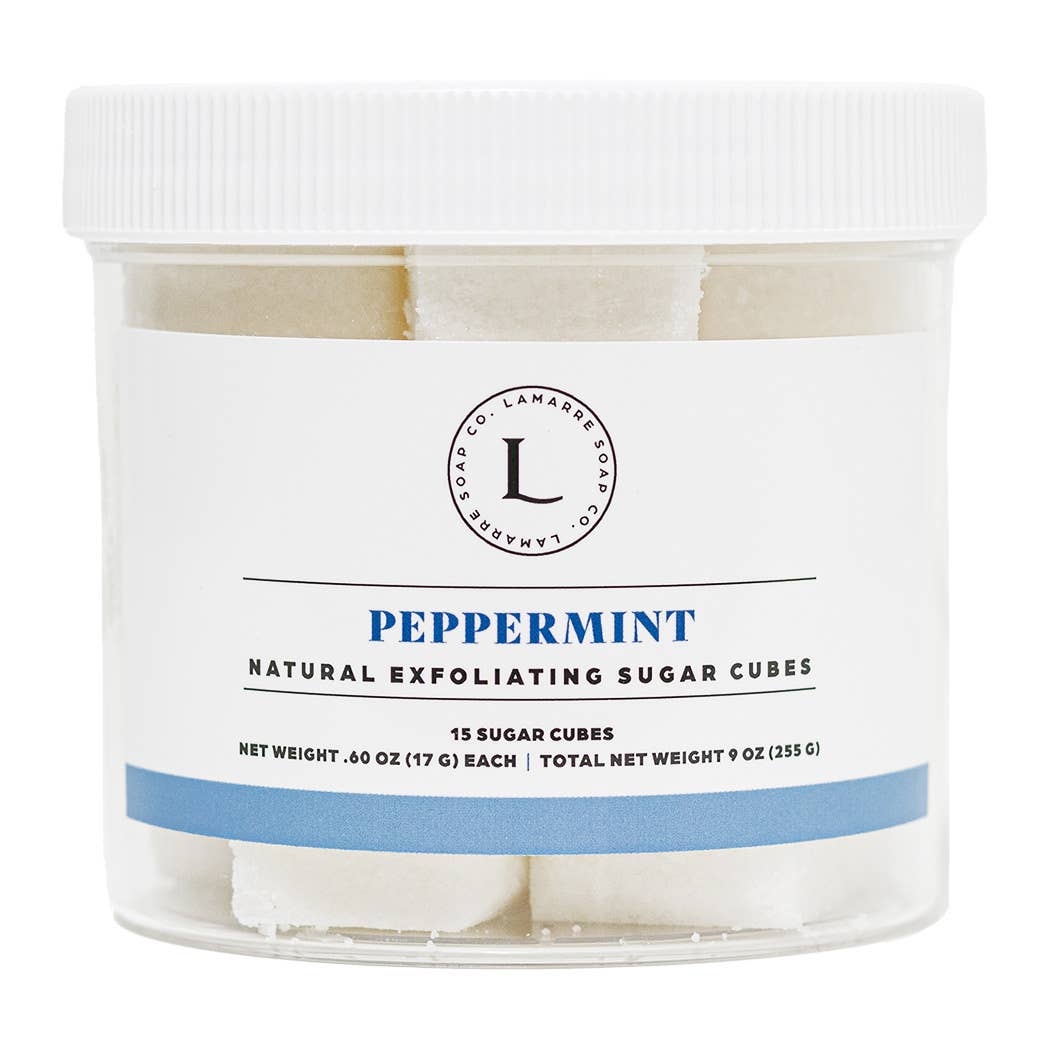 Peppermint Natural Exfoliating Sugar Cubes