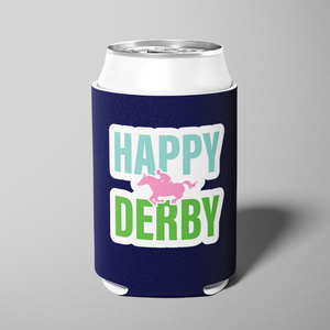 Happy Derby Horse Racing Derby Can Cooler