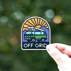 Off Grid Van Sticker - Van Life Decal | Waterproof Waterproof Vinyl Decal, UV resistant Decal, Decal for windows, waterbottles, or laptops