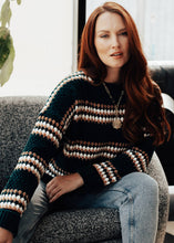 Load image into Gallery viewer, Green Chenille Striped Sweater
