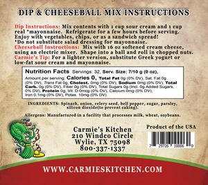 Fiesta Spinach Dip & Cheeseball Mix