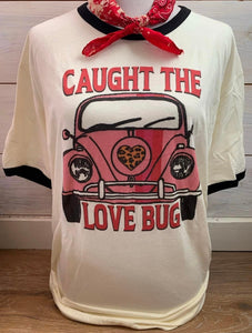 Caught the Love Bug Ringer Tee