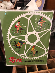 Ride Muhlenberg Bicycle Wheel Print