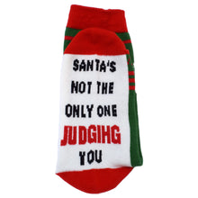 Load image into Gallery viewer, Judging Santa Socks - Women’s
