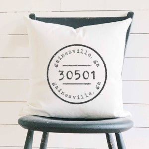 Postmark Stamp Central City, Ky 42330 - Square Canvas Pillow