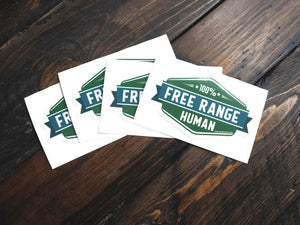 Free Range Human Sticker