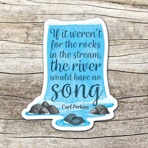 Carl Perkins River Lyrics Sticker