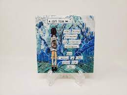 a girl like me... Intended on Climbing Mountains Ceramic Coaster